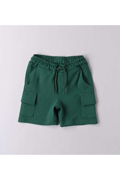 İDO - Shorts with adjustable drawstring and cargo pockets, Green, 110 cm