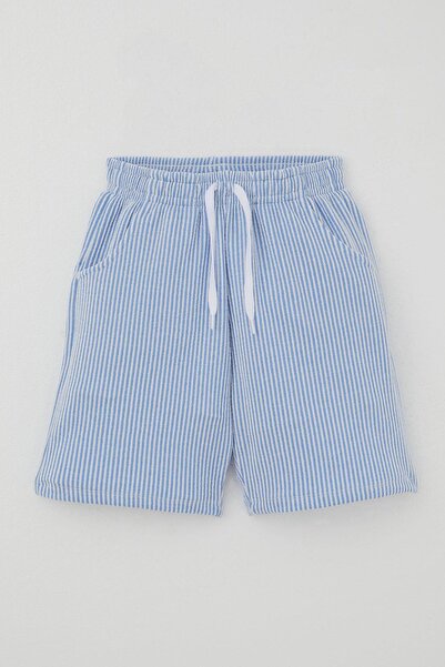 Breeze Boy's Shorts Set, Zero Sleeve, Lettering Printed Laces, Accessories, Ages 8-14, White