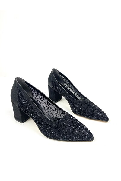 Gloriys Ayakkabı & Çanta Thick-Heeled Transparent 6cm High-Heeled Shoes 01753