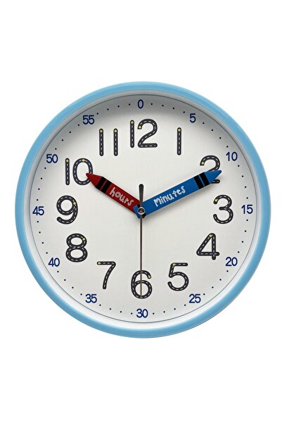 ORCHID ساعة حائط للأطفال 25 سم زرقاء