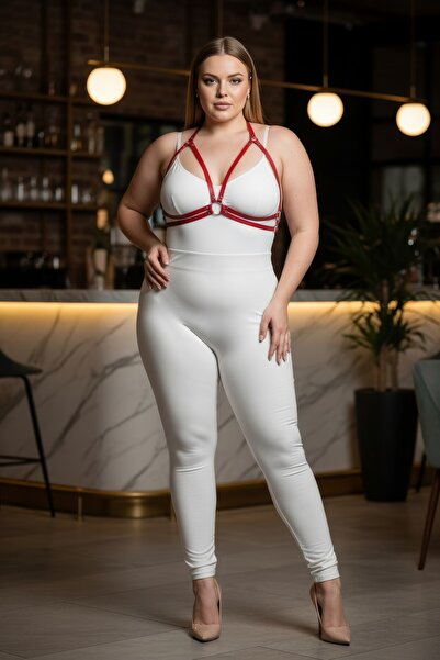 Angels Passion Σετ εσωρούχων σε κόκκινο χρώμα σε μέγεθος Battal