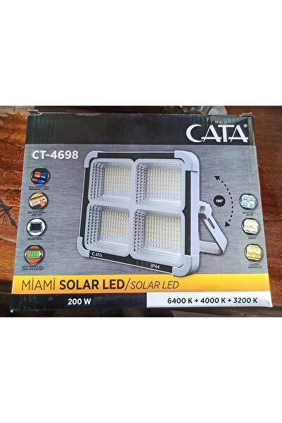 Cata Solar LED projektör şarjlı