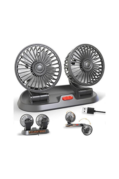 Kodak Dual Head USB Car Fan: 360° Rotation, 2 Speeds | Cooler for Drivers - Car/Office/Home! Hot Deal!
