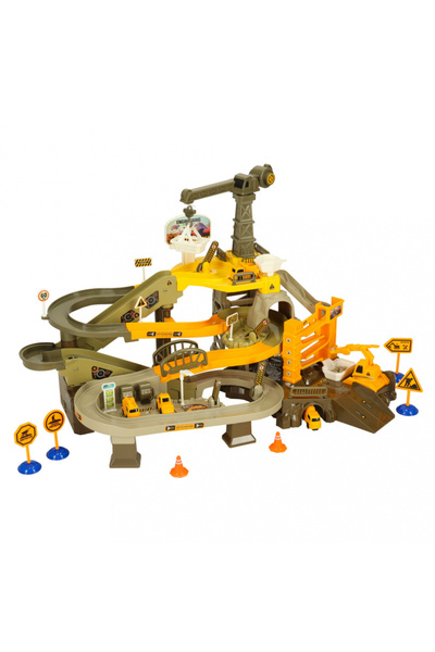 Ikonka Ikonka Car Circuit Playset for Kids, with Engineering cars and accessories included