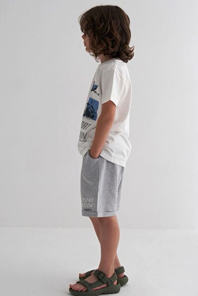 Breeze Boy's Shorts Set Skateboard King 8-14 Years Old, Ecru