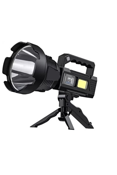 Boxely Lanternă LED portabilă cu baterie externă încorporată, trepied cu rotire la 360°, 4 moduri, SOS, USB