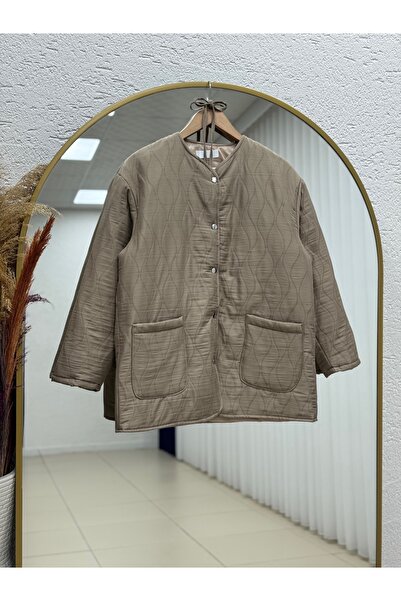 MİHRA STORE Μπουφάν με διπλή τσέπη με κουμπωτά με σχέδιο κρεμμύδι Faiza-BN456...