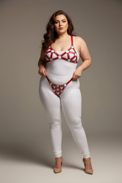 Angels Passion Plus Size Red Lingerie Set
