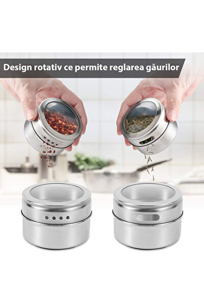 Bukate Set of 3 Bukate® Magnetic Spice Containers, 100ml, with Labels