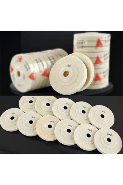 EXCEFORE 6pcs 4-inch Sponge Fiber Polishing Pads for Marble, Granite, Quartz