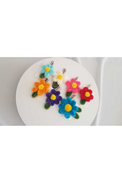 Badem Hediyecilik Handmade Colorful Flower Hair Clip – Soft Texture, Stylish ...