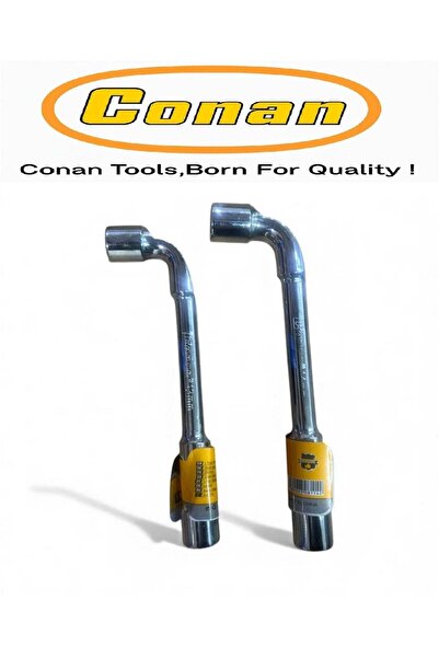 CONAN 2-piece L-Shape Long Wrench Set — 13 mm & 14 mm (Hardened Carbon Steel)