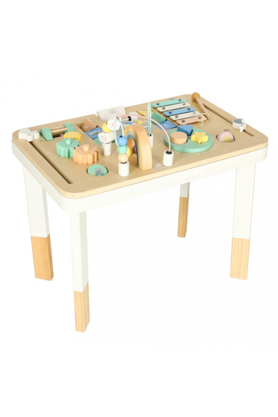 Ikonka Masuta de activitati pentru copii, green pastel, tip montessori, dimen...