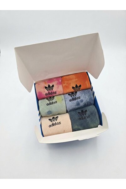 adidas Set of 6 long cotton blend training socks, multi-coloured, One Size