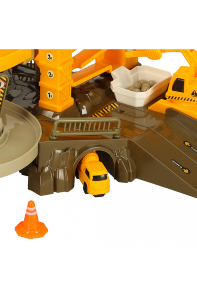 Ikonka Ikonka Car Circuit Playset for Kids, with Engineering cars and accessories included