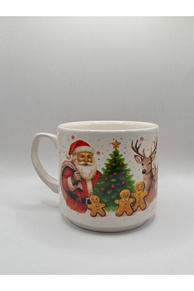 ATÖLYE SAİT New Year's Mug Ceramic Santa Claus Detailed