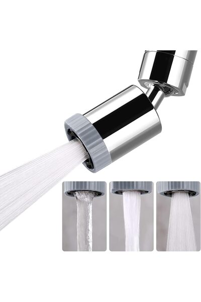 NALACAL 360° Swivel Kitchen Faucet Aerator - 3-Function Chrome Extender