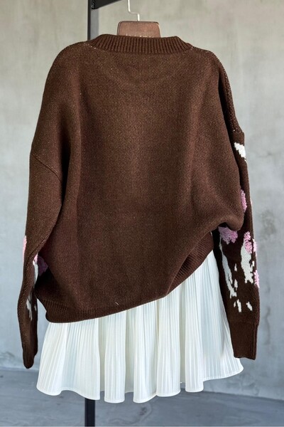 Suziş Patterned Circular Neck Standard Size Sweater 52120001