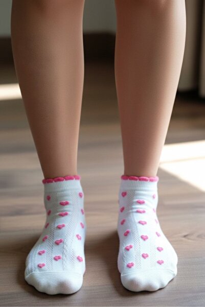 RICHMOST Heart Patterned Women's Ankle Socks 5 Pack (36 - 40)