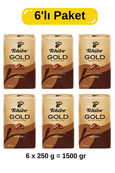 Tchibo Gold Selection Filtre Kahve 6’lı Paket 250 gr x 6 (Toplam 1500 gr)