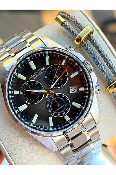 Quantum Sapphire Cam İtalyan Bileklikli 10 Atm Suya Dayanıklı 2 Yıl Garantili Erkek Kol Saati 11.350