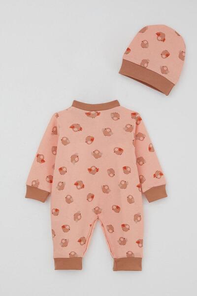 Breeze Baby Girl Romper Cute Birds Patterned 0-6 Months, Salmon