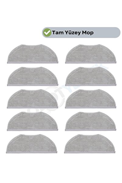 robotyedek 10 قطع من الممسحة عالية الجودة المتوافقة مع Xiaomi H40 - ألياف دقي...