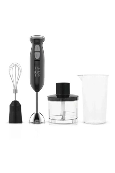 Boxely 4-in-1 Hand Blender Set, 600 ml, Turbo, 4 Stainless Blades, 2 Speeds, 850W, 14500 RPM, Black