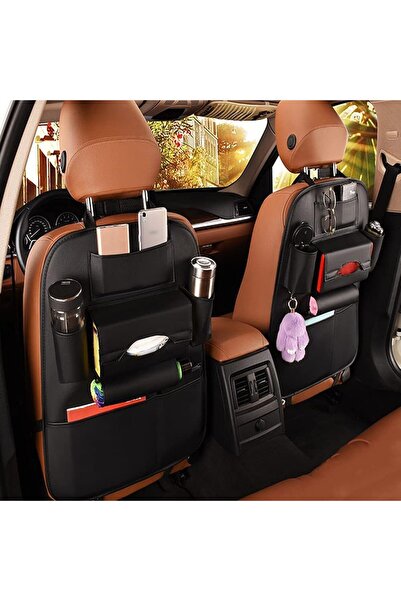 Generic Jiadi Si PU Leather Premium Car Seat Back Organizer, Pack of 2