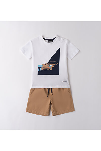 Sarabanda Clothing Set - 2 pieces, White / Light Brown, 122 CM