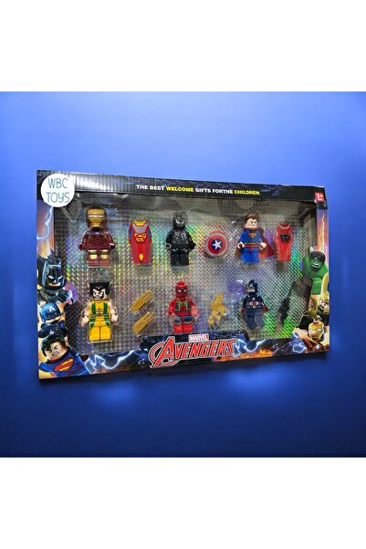 WBC TOYS Avengers Yenilmezler Minecraft Lego Oyuncak Aksesuarlı 13 Parça 7 cm...