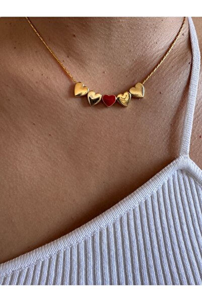 banunun takı tasarımı Mineral Heart Detail Necklace