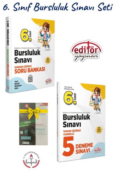 Editör Yayınevi Editör Yayınları 6. Sınıf Bursluluk Soru Bankası+6. Sınıf Bur...