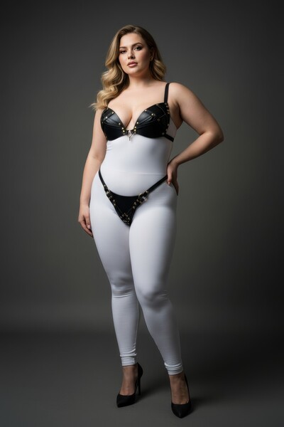 Angels Passion supradimensionat Set de lenjerie neagră