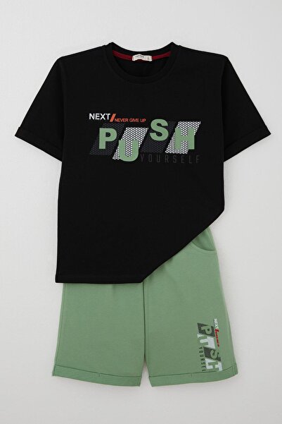 Breeze Girl's Shorts with Ties, Size Printed with Elastic Waist and Pockets, Ages 6-12, Black