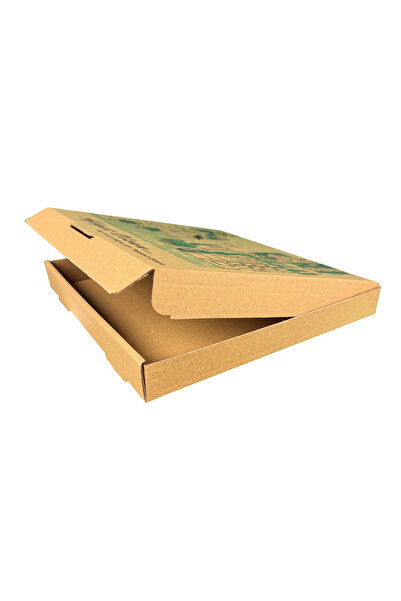 KARDEM AMBALAJ Karton Pizza Kutusu 27x27x3.5 Cm. ( 100'lü Paket )