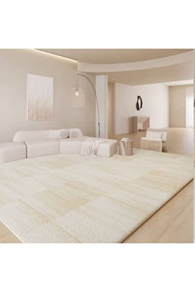 NKX سجادة غرفة معيشة بسيطة بقاعدة قطنية مع كشمير صناعي