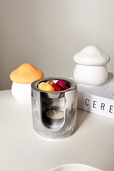 Bliss Beam Candle Decoration Mermer Desenli Aromaterapi Buhurdanlığı Tealight...