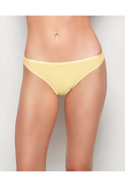 La senza بيكيني بانتي مع شعار باللون الأصفر الهادئ