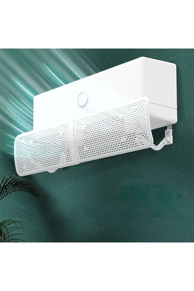 COOYA عاكس هواء مكيف الهواء مقاوم للرياح المباشرة مثبت على الحائط مزود بفلتر حزام قابل للسحب عالمي