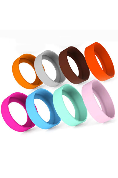 Bukate Set of 8 Silicone Coasters for Bottles and Mugs, 70mm, Multicolor, Bukate®