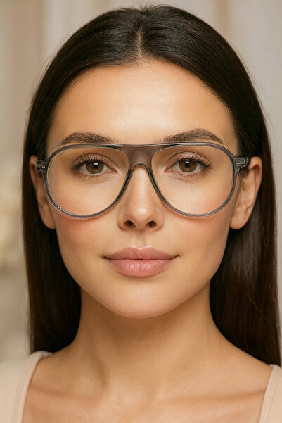 MACERATİ Cenny Unisex Gray Framed Blue Block Blue Light Filter Screen Glasses