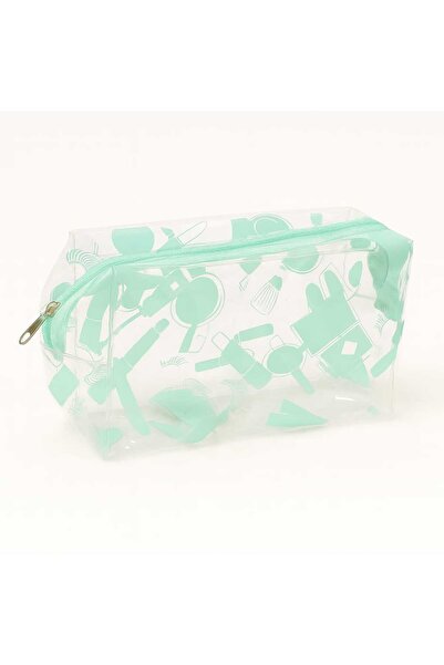 Lucani Cosmetic Transparent Cosmetic Bag Mint |   Pvc Waterproof Makeup Organizer for Travel