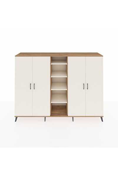 Dienni Hyperion Dolap 12 Raflı 4 Kapaklı 220x44x163 Çam-Aytaşı
