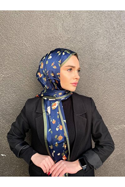 tomrisboutique Luxury Voile Silk Shawl Hijab Foulard Scarf Shawl Floral Patte...