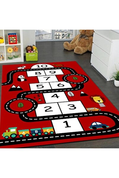 Sanlux Anti-Slip Children's Carpet Red Sotron 80x150 cm