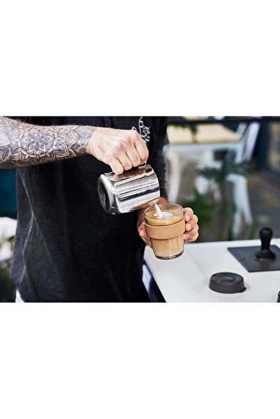 NALACAL Reusable Tempered Glass Coffee Cup - 12oz Travel Mug with Spill-Proof Lid