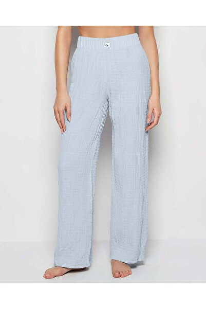 La senza Textured Pajama Pants in Subdued Blue