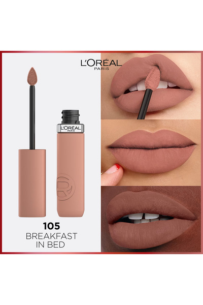 L'Oreal Paris Ruj lichid mat, rezistent la transfer Infaillible Matte Resistance 105 Breakfast in Bed, 5 ml