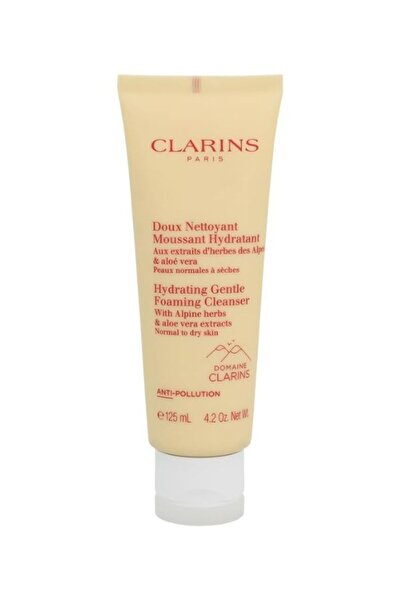clarins paris منظف كلارنس الرغوي اللطيف والمرطب 125 مل - منظف للوجه بأعشاب جبال الألب والصبار